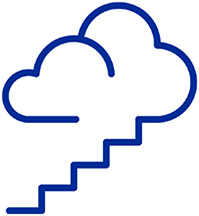 Succession-linear-blue succession steps linear blue icon