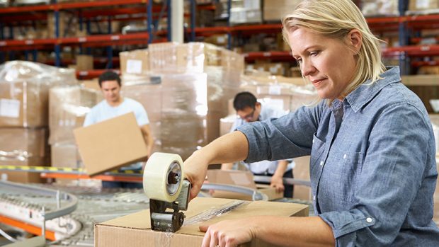 Workers In Distribution Warehouse